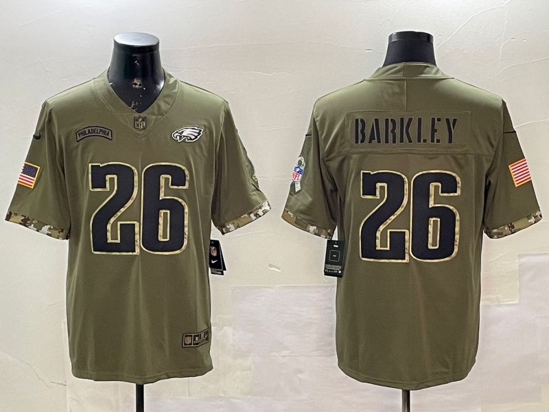 Men Philadelphia Eagles #26 Barkley Green 2025 Nike Vapor Limited NFL Jersey style 1